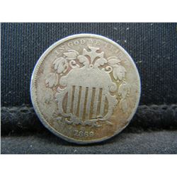1869 United States Shield Nickel