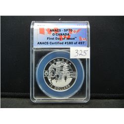 2013 ANACS SP70 Canada $10 Silver First Day of Issue - Holiday