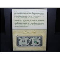 Series 1995 United States $10 Federal Reserve Star Note