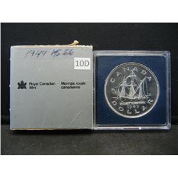 1949 Canadian Silver Dollar in Case
