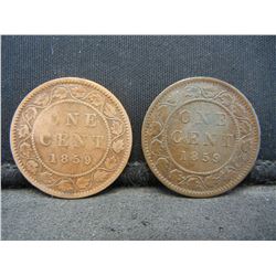 1859 Canadian Penny, 1859 Low 9 Canadian Penny