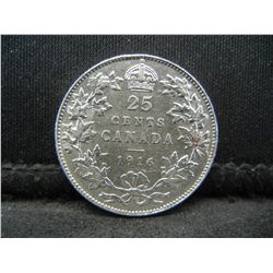 1916 Canadian Silver Quarter