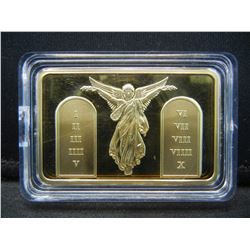 CLAD Gold One Oz. Ten Commandments Bar CLAD