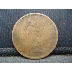 1862 GREAT BRITAIN ONE PENNY