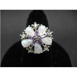 WOMAN'S PINK FIRE OPAL RING (SIZE 7), FASHION JEWELRY