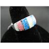 Image 2 : WOMAN'S MULTI COLORED OPAL RING (SIZE 6.5), FASHION JEWELRY