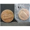 Image 2 : (2) TREASURY MINT COINS (1874 SAN FRANCISCO MINT/DENVER MINT-SEALED)