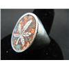 Image 3 : Marijuana ring turquoise and ruby stone, Size Ten