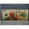 Image 1 : Trump 100 Dollar Bill Gold Leaf note, Not Legal Tender