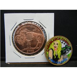 Copper Zombie token, Hot Blonde Casino Token