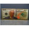 Image 1 : Trump 100 Dollar Bill Gold Leaf note