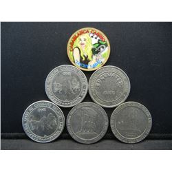 (6) Casino tokens