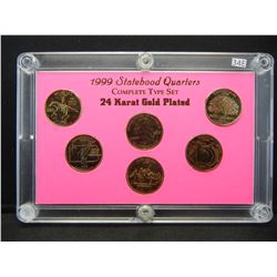 1999 24Kt Gold plated state quarter set