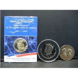 1979 Proof Kennedy Dollar, Thomas Jefferson Coin, Coin World Token