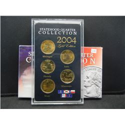 2004 Gold plated Statehood quarter collection