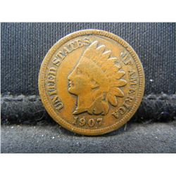 1907 Full Liberty Nice Details Indian Cent
