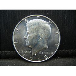 1968 D Gem BU Silver Kennedy Half Dollar