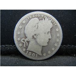 1901 Better Date Barber Quarter
