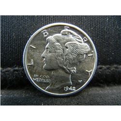 1942 Choice BU Mercury Dime