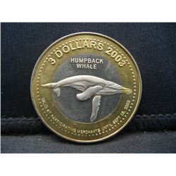 2003 Humpback Whale Trinity Bight Newfoundland & Labrador Three Dollar Token COA Included and Mintag