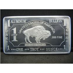 One Troy Ounce Aluminum Bullion Bar