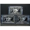 Image 1 : Clad 3 One Troy Ounce German Silver Buffalo Collector Bars Clad