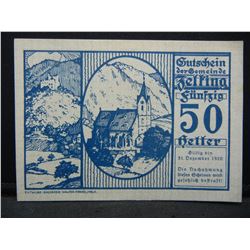1920 German Notgeld Crisp Uncirculated Note