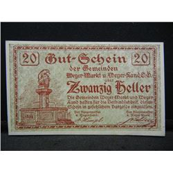 1920 German Notgeld Crisp Uncirculated Note