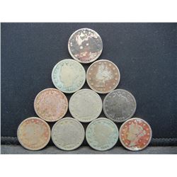 10 Liberty Nickels