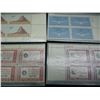 Image 2 : 10 Vintage Unused Plate Blocks of Unused Stamps