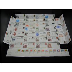 50 First Day of Issue Stamped Envelopes Vintage 1980's