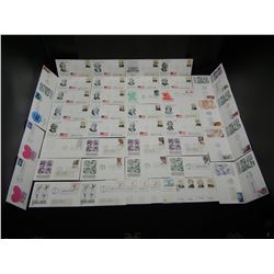 50 First Day of Issue Stamped Envelopes Vintage 1980's