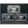Image 1 : Clad 3 One Troy Ounce German Silver Buffalo Collector Bars Clad