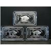 Image 1 : Clad 3 One Troy Ounce German Silver Buffalo Collector Bars Clad