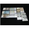 Image 1 : 10 Vintage Unused Plate Blocks of Unused Stamps
