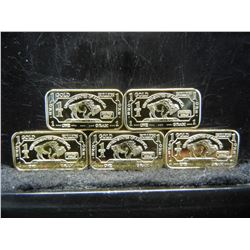 Clad 5 One Gram 100 Mills .999 Fine Gold Clad