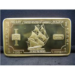 One Troy Ounce .999 Fine Brass Bar
