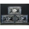 Image 1 : Clad 3 One Troy Ounce German Silver Buffalo Collector Bars Clad