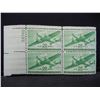 Image 1 : Air Mail Vintage Unused Plate Block of 20 Cent Stamps
