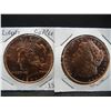 Image 2 : (2) Copper Rounds .999 1921 Liberty and Morgan Designs