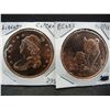 Image 2 : (2) Copper Rounds .999 Bears and Draped Design