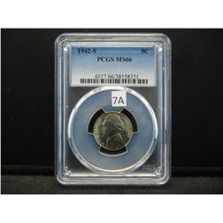 1942-S Jefferson 5c.  PCGS MS66.