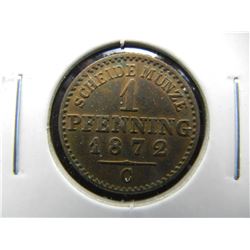 1872 Germany 1 Pfennig.