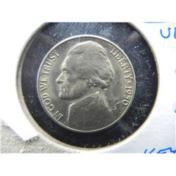 1950-D Jefferson 5c.  UNC.  Key Date.