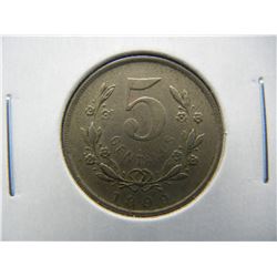 1899 Nicaragua 5 Centavos.