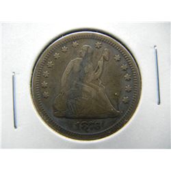 1876 Seated 25c.  VF.