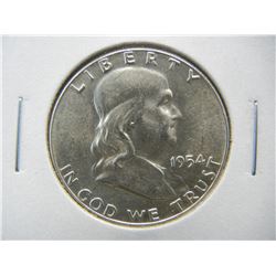 1954 Franklin 50c.  UNC.