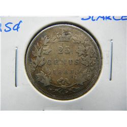 1883-H Canada 25c.  VG.  Scarce.