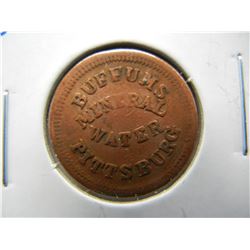 Civil War Token.  "Buffums Mineral Water".  Scarce.  Pittsburg, Pennsylvania.