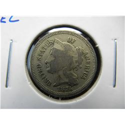 1874 3c Nickel.  VG+.
